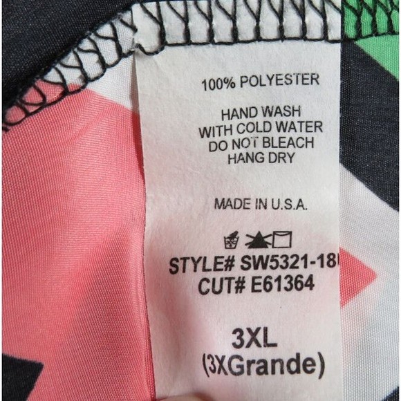 FTF Women's Multicolor Chevron Striped Dolman Sleeve Dress Plus Size 3X - Picture 14 of 14